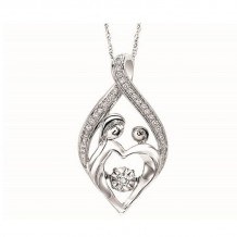 Gems One Silver (SLV 995) & Diamonds Stunning Neckwear Pendant - 1/8 ctw