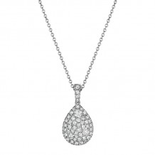 Henri Daussi 14k White Gold Diamond Pendant