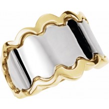 14K White/Yellow Freeform Ring