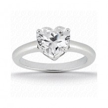 14k White Gold Semi-Mount Solitaire Engagement Ring