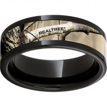 Black Diamond Ceramic Pipe Cut Band with Realtree AP Inlay