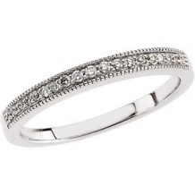 Platinum 1/8 CTW Diamond Matching Band