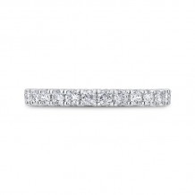 Shah Luxury 14K White Gold Half Run Diamond Wedding Band