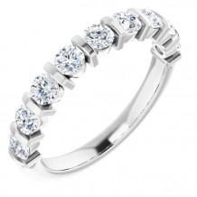 14K White 3/4 CTW Diamond Anniversary Band