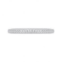 Shah Luxury Round Diamond Half-Eternity Wedding Band In 14K White Gold