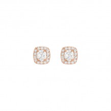 Henri Daussi 14k Rose Gold Diamond Stud Earrings