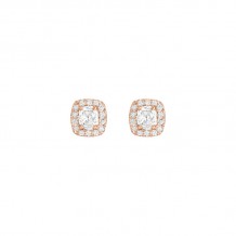 Henri Daussi 14k Rose Gold Diamond Stud Earrings