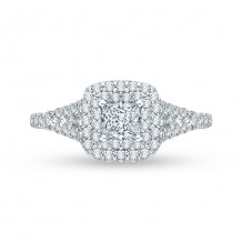 Shah Luxury 18k White Gold Diamond Promezza Wedding Band