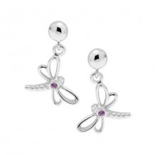 Sterling Silver Sapphire Dragonfly earrings