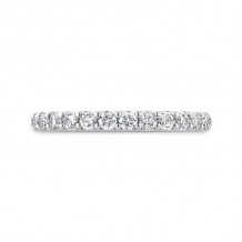 Shah Luxury 14K White Gold Round Diamond Half-Eternity Wedding Band