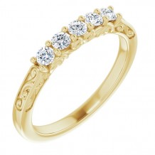 14K Yellow 1/3 CTW Diamond Anniversary Band
