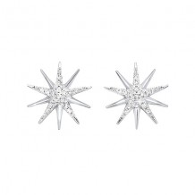 Gems One Silver Diamond (1/10 Ctw) Earring