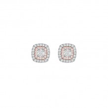 Henri Daussi 18k Rose Gold Diamond Stud Earrings