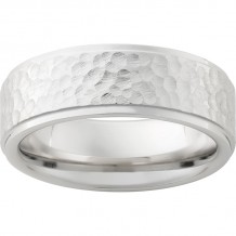 Serinium Flat Band with Grooved Edges and Moon Finish