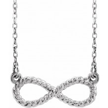 14K White Rope Infinity-Inspired 18 Necklace