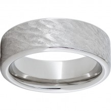 Serinium Pipe Cut Band with Bark Finish
