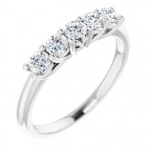 14K White 1/2 CTW Set Anniversary Band