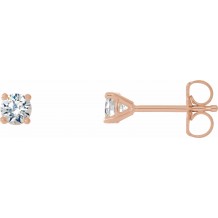 14K Rose 1/5 CTW Diamond 4-Prong Cocktail-Style Earrings