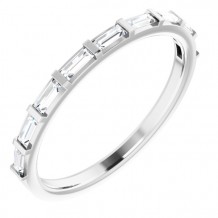 Platinum 3/8 CTW Diamond Straight Baguette Anniversary Band