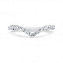 Shah Luxury 14K White Gold Half Run Diamond Wedding Band