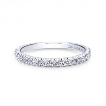 Gabriel & Co. 14k White Gold Contemporary Anniversary Wedding Band
