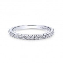 Gabriel & Co. 14k White Gold Contemporary Anniversary Wedding Band