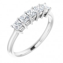 14K White 2.75x2.75 mm Square 5/8 CTW Diamond Anniversary Band