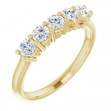 14K Yellow 3.2 mm Round 5/8 CTW Diamond Anniversary Band