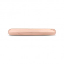 Shah Luxury 14K Rose Gold Plain Wedding Band