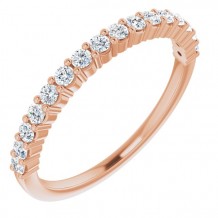 14K Rose 1/3 CTW Diamond Anniversary Band