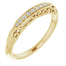 14K Yellow .07 CTW Diamond Matching Band