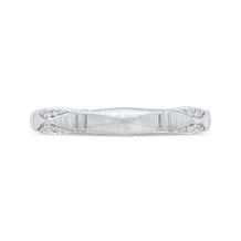 Shah Luxury 14K White Gold Round Diamond Wedding Band