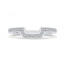 Shah Luxury 14K White Gold Round Diamond Half-Eternity Wedding Band