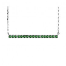 Gems One 14Kt White Gold Emerald (1/5 Ctw) Pendant