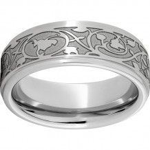Serinium Flat Grooved Edge Band with Art Nouveau Laser Engraving