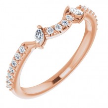 14K Rose 1/5 CTW Diamond Matching Band