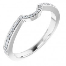 14K White 1/8 CTW Diamond Matching Band