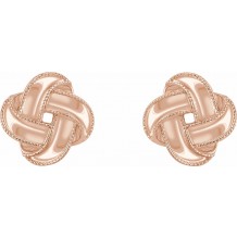 14K Rose Knot Earrings