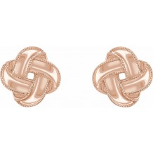 14K Rose Knot Earrings