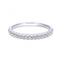 Gabriel & Co. 14k White Gold Contemporary Anniversary Wedding Band