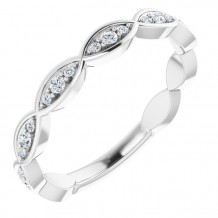 14K White 1/5 CTW Diamond Infinity-Inspired Anniversary Band