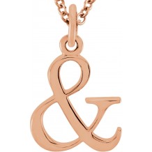 14K Rose Ampersand 16 Necklace