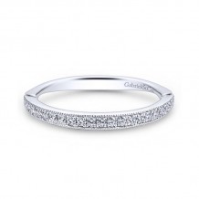 Gabriel & Co. 14k White Gold Victorian Anniversary Wedding Band