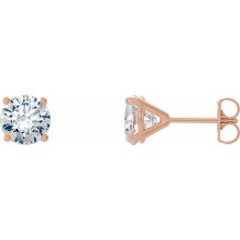 14K Rose 1/2 CTW Diamond 4-Prong Cocktail-Style Earrings