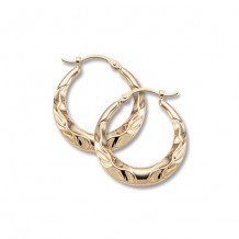 Carla 14K Yellow Gold Wavy Shell Hoop Earrings