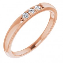 14K Rose .09 CTW Diamond French-Set Anniversary Band