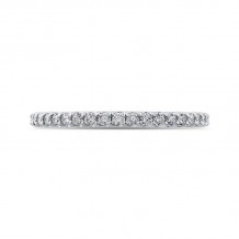 Shah Luxury 14K White Gold Round Diamond Half-Eternity Wedding Band