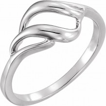 14K White Metal Ring