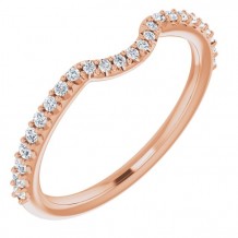 14K Rose 1/5 CTW Diamond Matching Band