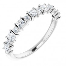 14K White 5/8 CTW Diamond Anniversary Band